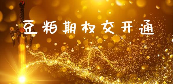 豆粕期权交开通_https://www.apanben.com_股市指导_第1张
