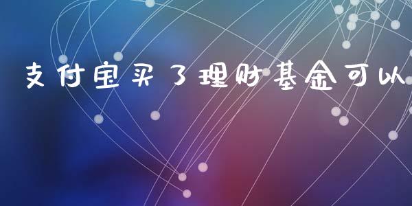 支付宝买了理财基金可以_https://www.apanben.com_国际财经_第1张