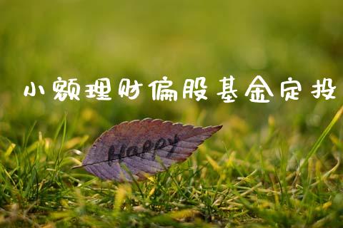 小额理财偏股基金定投_https://www.apanben.com_国际财经_第1张