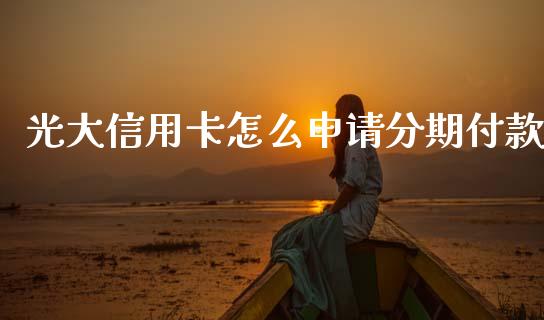 光大信用卡怎么申请分期付款_https://www.apanben.com_国际财经_第1张