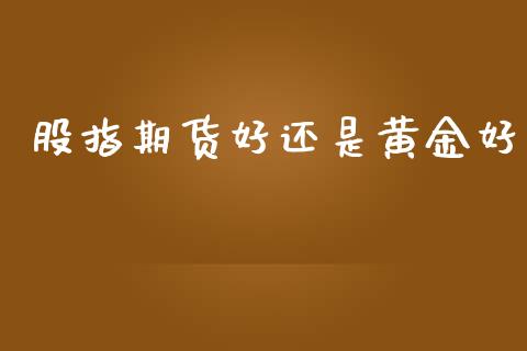 股指期货好还是黄金好_https://www.apanben.com_期货学院_第1张