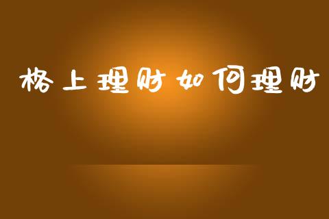 格上理财如何理财_https://www.apanben.com_股市指导_第1张