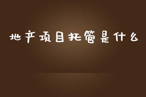 地产项目托管是什么_https://www.apanben.com_在线喊单_第1张