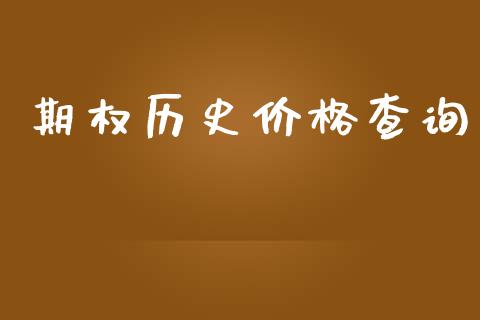期权历史价格查询_https://www.apanben.com_股市分析_第1张