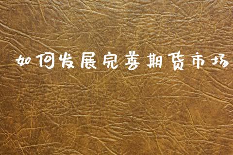 如何发展完善期货市场_https://www.apanben.com_期货学院_第1张