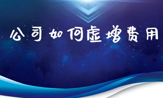 公司如何虚增费用_https://www.apanben.com_国际期货_第1张