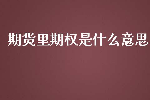 期货里期权是什么意思_https://www.apanben.com_财经资讯_第1张