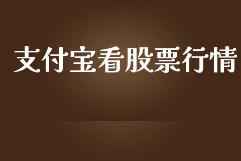 支付宝看股票行情_https://www.apanben.com_股票怎么玩_第1张
