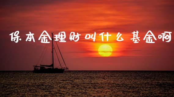 保本金理财叫什么基金啊_https://www.apanben.com_国际财经_第1张