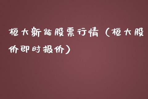 桓大新能股票行情（桓大股价即时报价）_https://www.apanben.com_股市分析_第1张