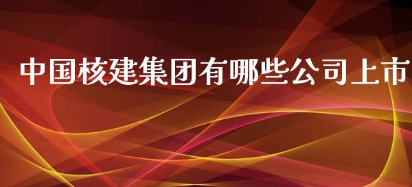 中国核建集团有哪些公司上市_https://www.apanben.com_国际期货_第1张