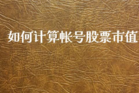 如何计算帐号股票市值_https://www.apanben.com_国际财经_第1张