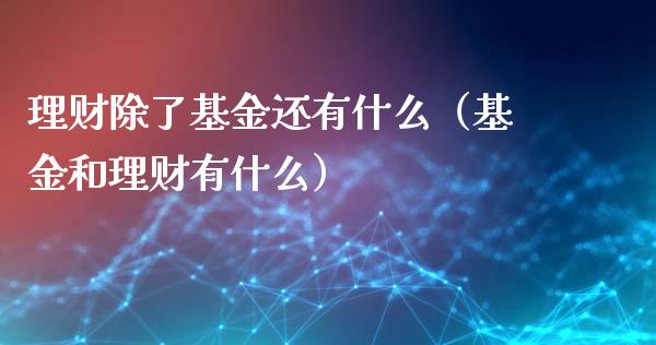 理财除了基金还有什么（基金和理财有什么）_https://www.apanben.com_国际财经_第1张