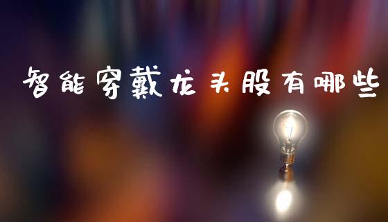智能穿戴龙头股有哪些_https://www.apanben.com_股市分析_第1张