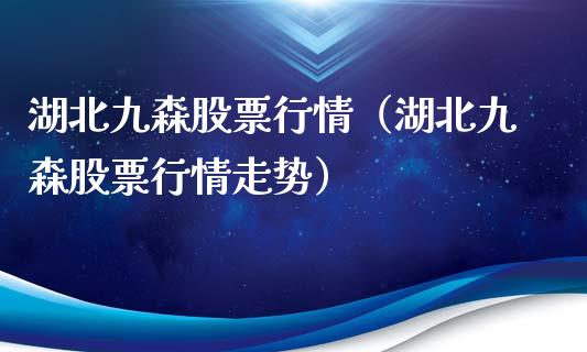 湖北九森股票行情（湖北九森股票行情走势）_https://www.apanben.com_股市分析_第1张