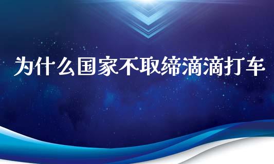 为什么国家不取缔滴滴打车_https://www.apanben.com_期货学院_第1张