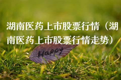 湖南医药上市股票行情（湖南医药上市股票行情走势）_https://www.apanben.com_股票怎么玩_第1张