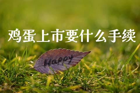 鸡蛋上市要什么手续_https://www.apanben.com_国际期货_第1张
