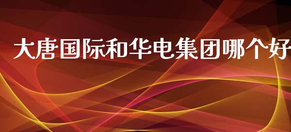 大唐国际和华电集团哪个好_https://www.apanben.com_国际财经_第1张