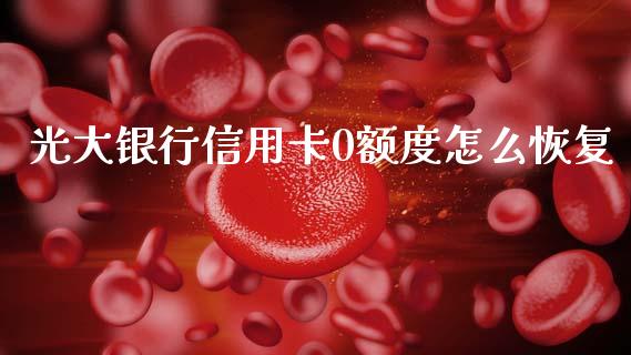 光大银行信用卡0额度怎么恢复_https://www.apanben.com_财经资讯_第1张