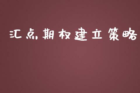 汇点期权建立策略_https://www.apanben.com_股市指导_第1张