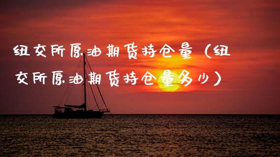 纽交所原油期货持仓量（纽交所原油期货持仓量多少）_https://www.apanben.com_国际期货_第1张