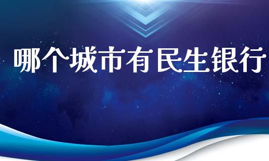 哪个城市有民生银行_https://www.apanben.com_期货学院_第1张