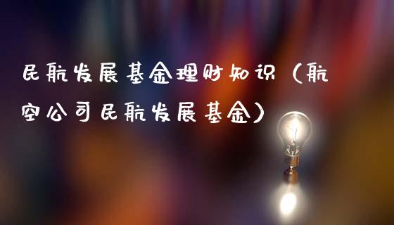 民航发展基金理财知识（航空公司民航发展基金）_https://www.apanben.com_财经资讯_第1张