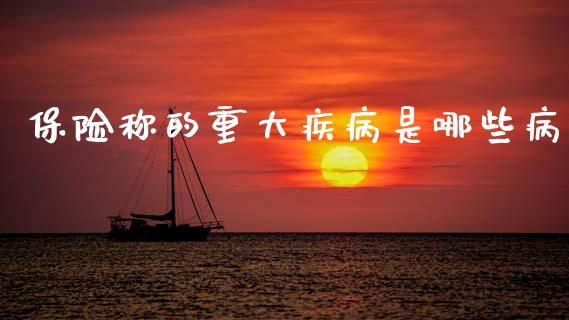 保险称的重大疾病是哪些病_https://www.apanben.com_国际财经_第1张