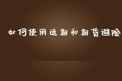 如何使用远期和期货避险_https://www.apanben.com_股票怎么玩_第1张