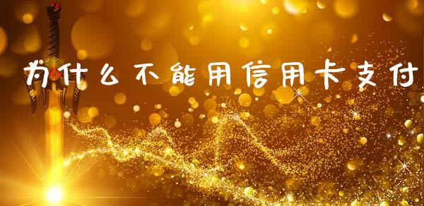 为什么不能用信用卡支付_https://www.apanben.com_国际期货_第1张