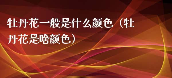 牡丹花一般是什么颜色（牡丹花是啥颜色）_https://www.apanben.com_期货学院_第1张