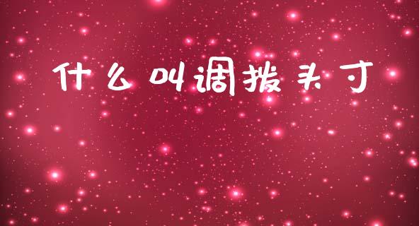 什么叫调拨头寸_https://www.apanben.com_国际财经_第1张