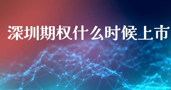 深圳期权什么时候上市_https://www.apanben.com_国际财经_第1张