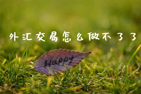 外汇交易怎么做不了了_https://www.apanben.com_股市指导_第1张