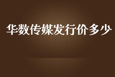 华数传媒发行价多少_https://www.apanben.com_在线喊单_第1张