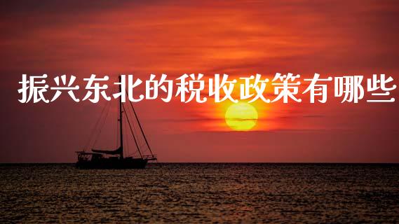 振兴东北的税收政策有哪些_https://www.apanben.com_国际期货_第1张