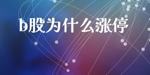 b股为什么涨停_https://www.apanben.com_国际期货_第1张