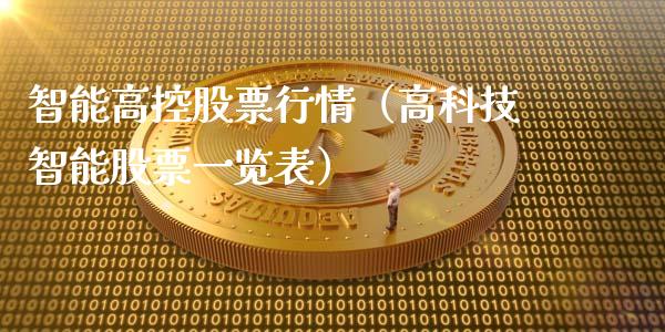 智能高控股票行情（高科技智能股票一览表）_https://www.apanben.com_股市指导_第1张