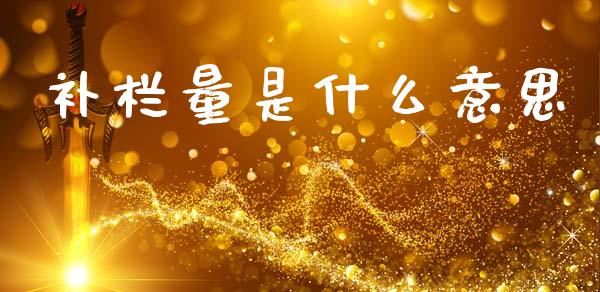 补栏量是什么意思_https://www.apanben.com_国际财经_第1张