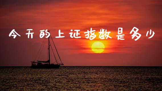 今天的上证指数是多少_https://www.apanben.com_期货学院_第1张