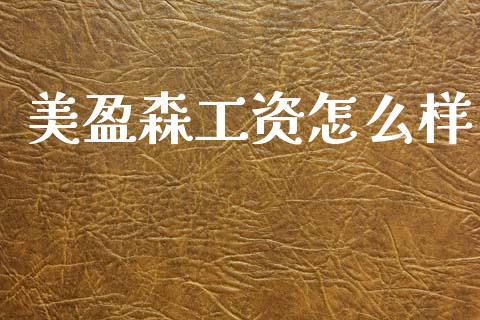 美盈森工资怎么样_https://www.apanben.com_股票怎么玩_第1张
