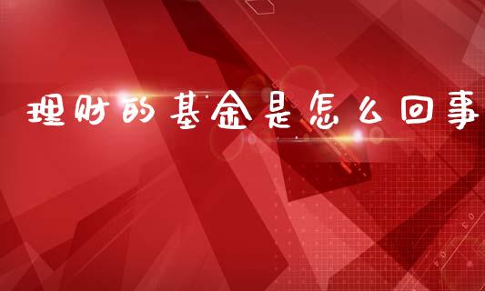 理财的基金是怎么回事_https://www.apanben.com_国际财经_第1张