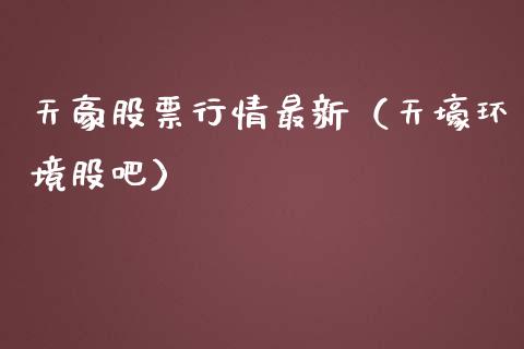 天豪股票行情最新（天壕环境股吧）_https://www.apanben.com_股市指导_第1张