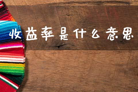 收益率是什么意思_https://www.apanben.com_股市分析_第1张