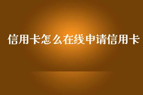 信用卡怎么在线申请信用卡_https://www.apanben.com_国际财经_第1张