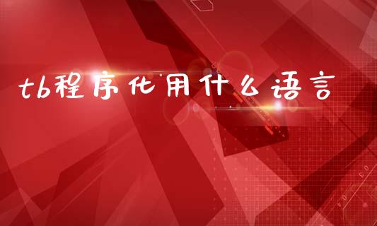 tb程序化用什么语言_https://www.apanben.com_股市指导_第1张