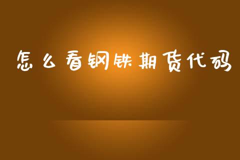 怎么看钢铁期货代码_https://www.apanben.com_国际期货_第1张