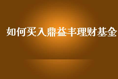 如何买入鼎益丰理财基金_https://www.apanben.com_财经资讯_第1张
