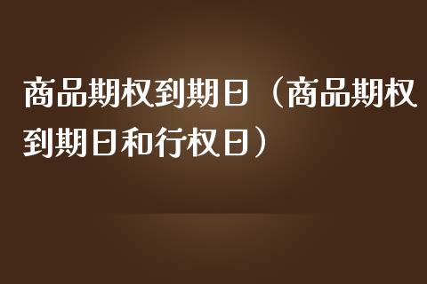 商品期权到期日（商品期权到期日和行权日）_https://www.apanben.com_期货学院_第1张